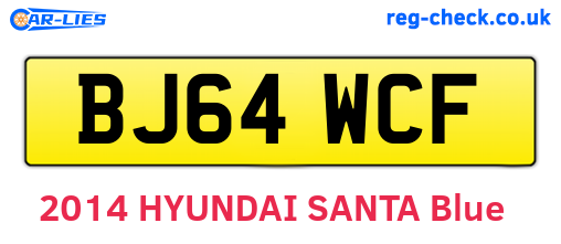 BJ64WCF are the vehicle registration plates.
