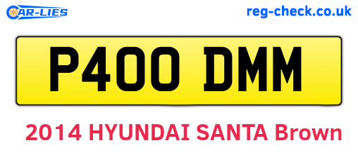 P400DMM are the vehicle registration plates.