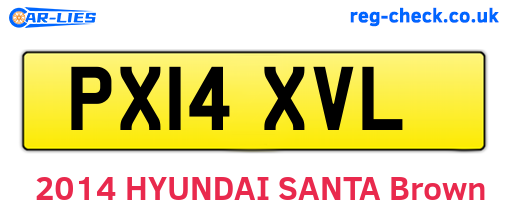 PX14XVL are the vehicle registration plates.
