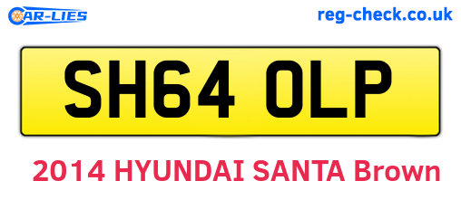 SH64OLP are the vehicle registration plates.