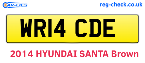 WR14CDE are the vehicle registration plates.