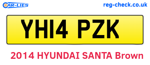 YH14PZK are the vehicle registration plates.