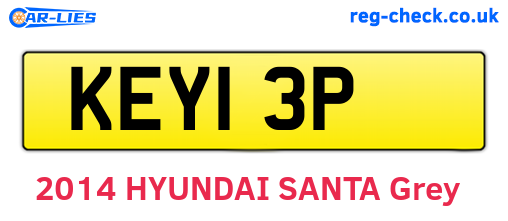 KEY13P are the vehicle registration plates.