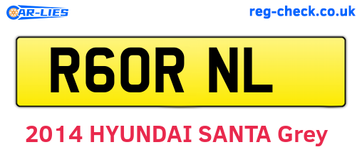 R60RNL are the vehicle registration plates.