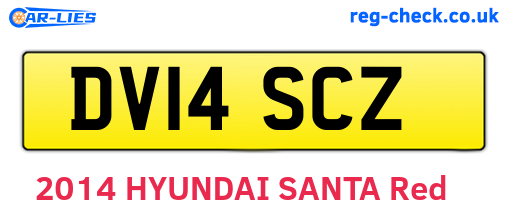 DV14SCZ are the vehicle registration plates.