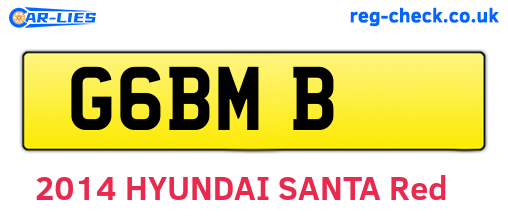 G6BMB are the vehicle registration plates.