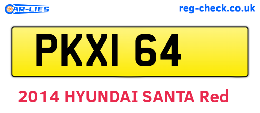PKX164 are the vehicle registration plates.