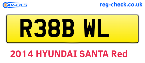 R38BWL are the vehicle registration plates.