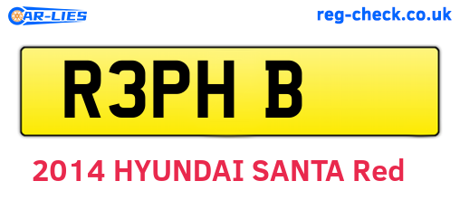 R3PHB are the vehicle registration plates.