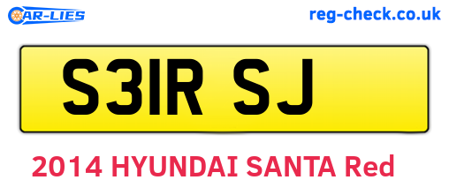 S31RSJ are the vehicle registration plates.