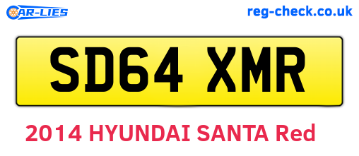 SD64XMR are the vehicle registration plates.