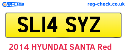 SL14SYZ are the vehicle registration plates.