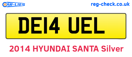 DE14UEL are the vehicle registration plates.