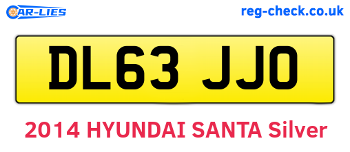 DL63JJO are the vehicle registration plates.