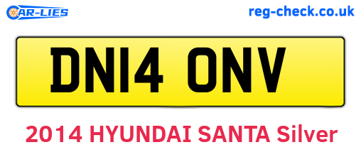 DN14ONV are the vehicle registration plates.