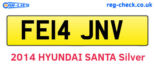 FE14JNV are the vehicle registration plates.