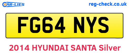 FG64NYS are the vehicle registration plates.