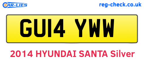 GU14YWW are the vehicle registration plates.