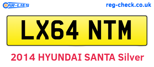 LX64NTM are the vehicle registration plates.