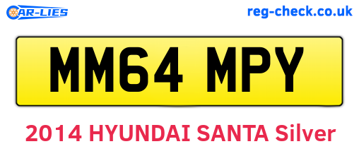 MM64MPY are the vehicle registration plates.