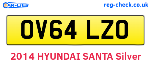 OV64LZO are the vehicle registration plates.