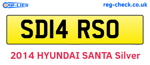 SD14RSO are the vehicle registration plates.