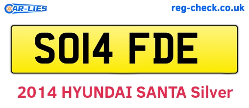 SO14FDE are the vehicle registration plates.