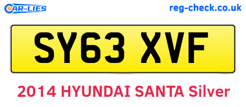 SY63XVF are the vehicle registration plates.