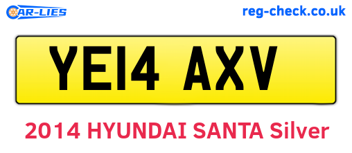 YE14AXV are the vehicle registration plates.