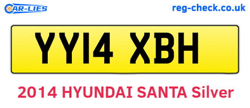 YY14XBH are the vehicle registration plates.