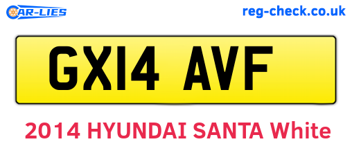 GX14AVF are the vehicle registration plates.