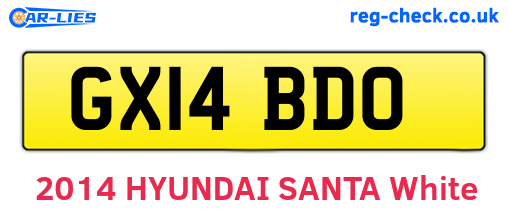 GX14BDO are the vehicle registration plates.
