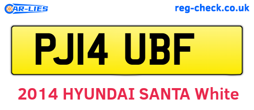 PJ14UBF are the vehicle registration plates.