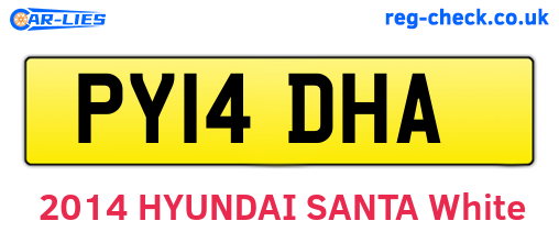 PY14DHA are the vehicle registration plates.