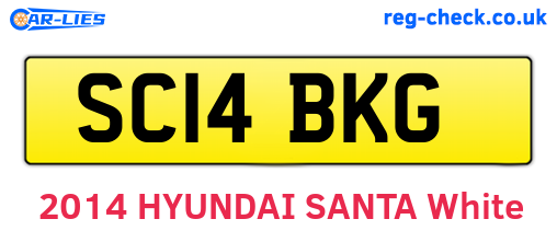 SC14BKG are the vehicle registration plates.