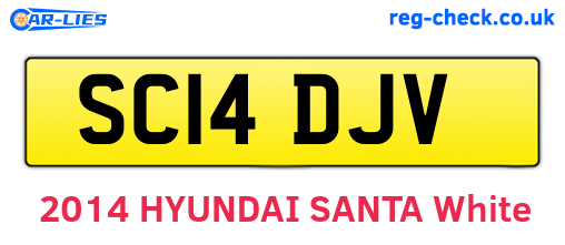 SC14DJV are the vehicle registration plates.