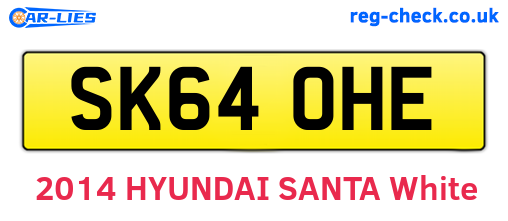 SK64OHE are the vehicle registration plates.