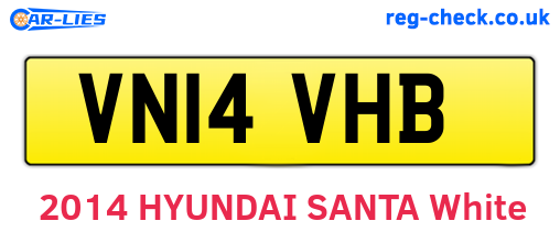 VN14VHB are the vehicle registration plates.