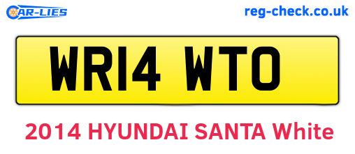 WR14WTO are the vehicle registration plates.