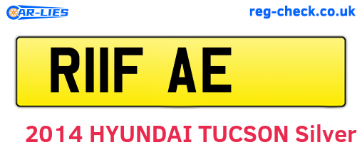 R11FAE are the vehicle registration plates.