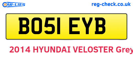 BO51EYB are the vehicle registration plates.