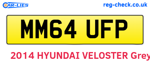 MM64UFP are the vehicle registration plates.