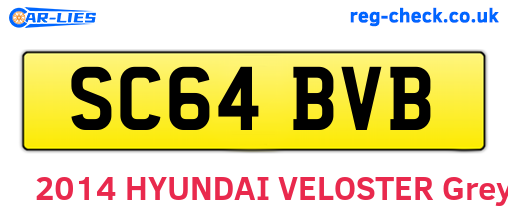 SC64BVB are the vehicle registration plates.