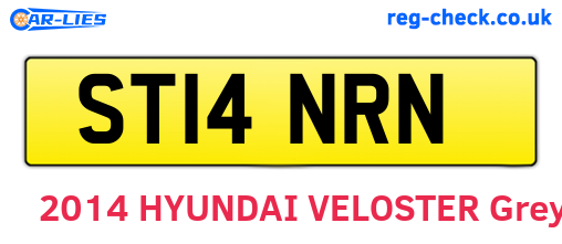ST14NRN are the vehicle registration plates.