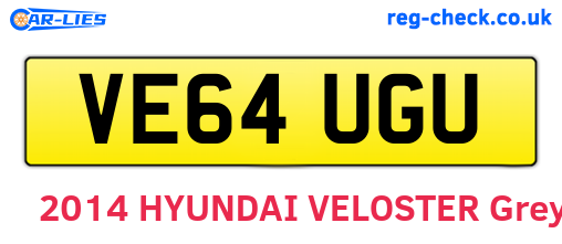 VE64UGU are the vehicle registration plates.