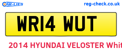 WR14WUT are the vehicle registration plates.