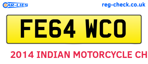 FE64WCO are the vehicle registration plates.