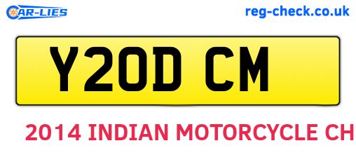 Y20DCM are the vehicle registration plates.