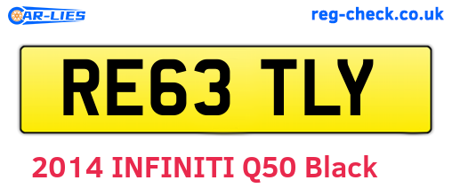 RE63TLY are the vehicle registration plates.