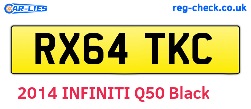 RX64TKC are the vehicle registration plates.